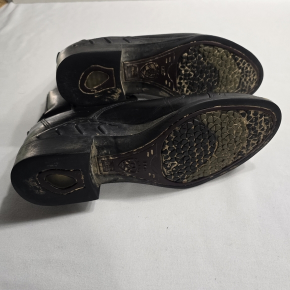 Ariat Devon Zip Paddock Riding Boot Black Leather Size 8.5 - Picture 9 of 9